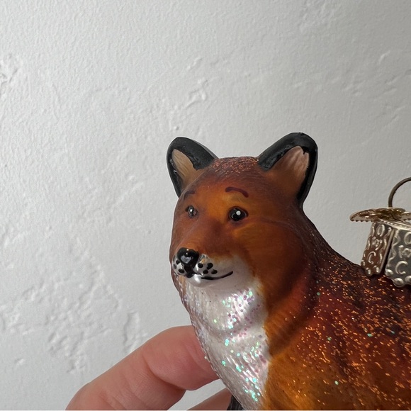 Old World Christmas OWC Red Fox Glass Christmas Ornament glitter sparkle - Picture 4 of 12